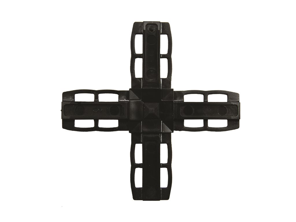 18x8mm Black Plain Combi Cross Keys