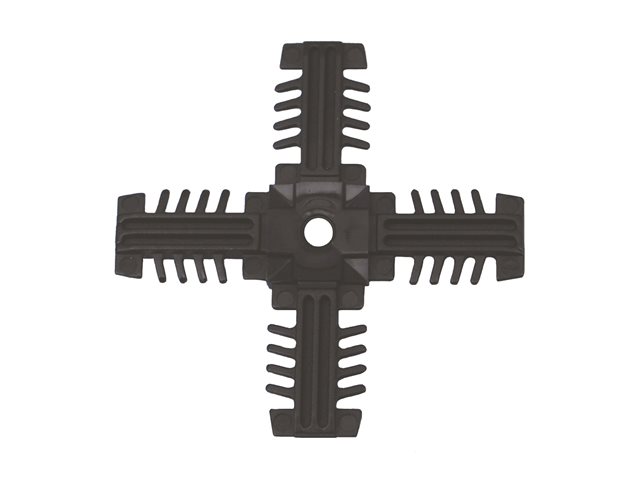 18x8mm Black Centre Keys with Rnd Buffers